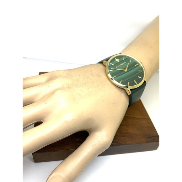 Olivia Burton Women\'s Watch 24000067 Quartz Gold Green Dial Leather Strap 40mm main image 8